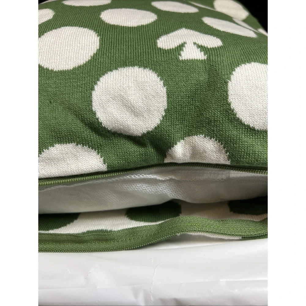 Kate Spade Of New York Green Polka Dot Throw Pillow 18 X 18